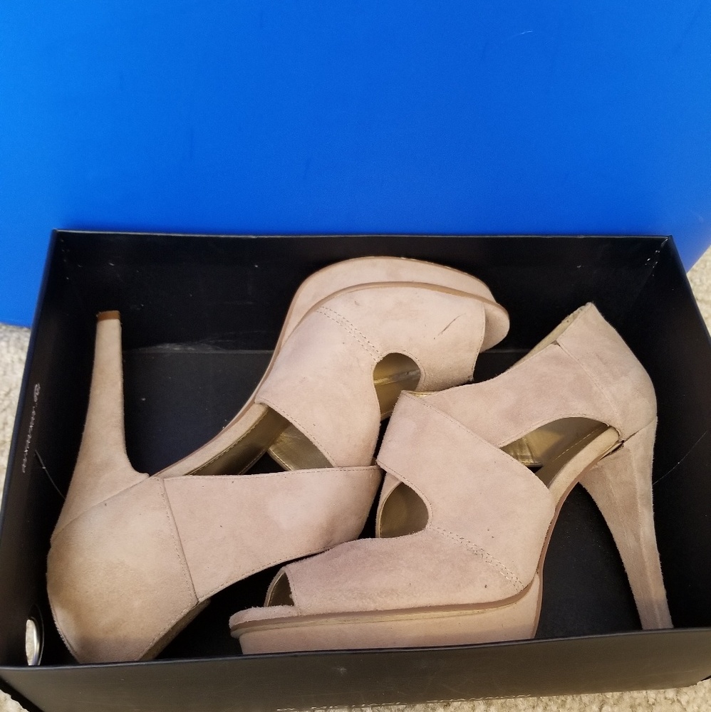 Tan Suede Heels